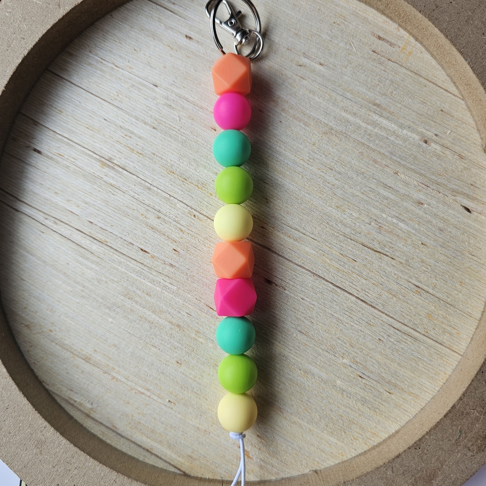 Colorful Beaded Keychain